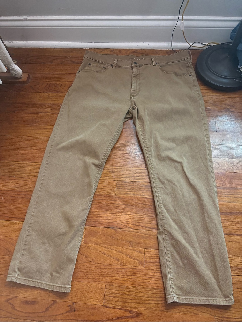 Mott And Bow Mercer Slim Jeans Men Khaki Tan  Size 38x30